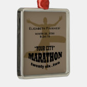 26,2 Marathon-Verzierung Silbernes Ornament (Rechts)