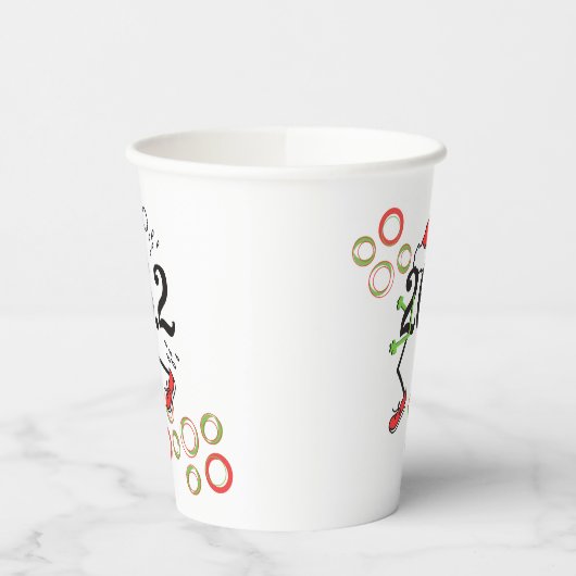 26,2 Marathon Weihnachtsfeiertage Papierkämmen Pappbecher (Links)