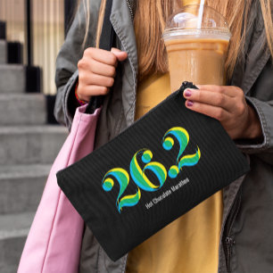 26.2 Marathonlauf grüne fette Typografie Zubehörtasche