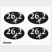 26.2 Marathonlauf Ovaler Aufkleber (Blatt)