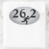26.2 Marathonlauf Ovaler Aufkleber (Tasche)
