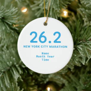 26.2 Marathonläufer Personalisiert Blue Keramik Ornament
