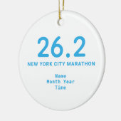 26.2 Marathonläufer Personalisiert Blue Keramik Ornament (Links)