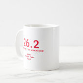 26.2 Marathonläufer Personalisiert Red Kaffeetasse (Vorderseite Links)