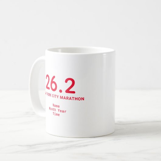 26.2 Marathonläufer Personalisiert Red Kaffeetasse (Vorderseite Links)