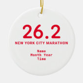26.2 Marathonläufer Personalisiert Red Keramik Ornament (Vorne)