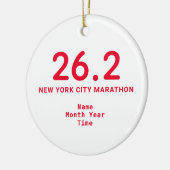 26.2 Marathonläufer Personalisiert Red Keramik Ornament (Links)