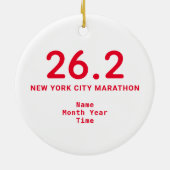 26.2 Marathonläufer Personalisiert Red Keramik Ornament (Hinten)