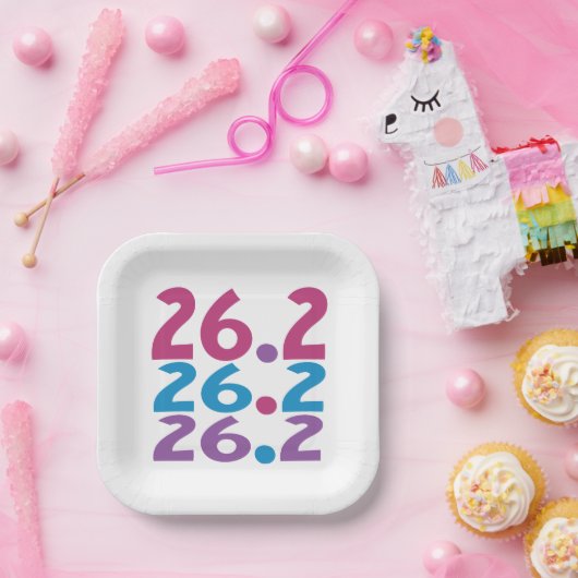 26.2 Marathonläufer - Thema des Marathon Runner Pappteller (Party)