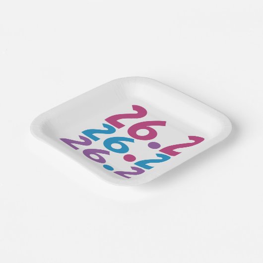 26.2 Marathonläufer - Thema des Marathon Runner Pappteller (Gewinkelt)