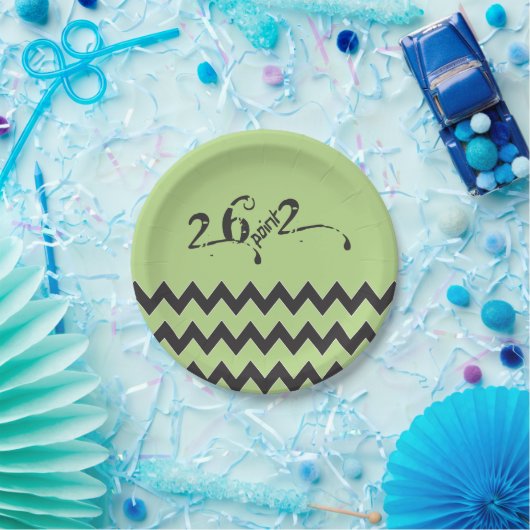 26.2 Marathonläufer Zigzags Pappteller (Party)