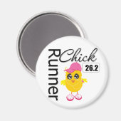 26,2 Miles Marathon Runner Chick Magnet (Vorderseite/Rückseite)