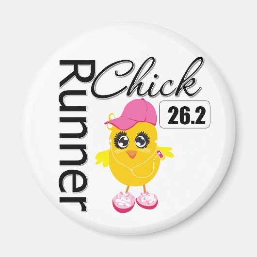 26,2 Miles Marathon Runner Chick Magnet (Vorne)