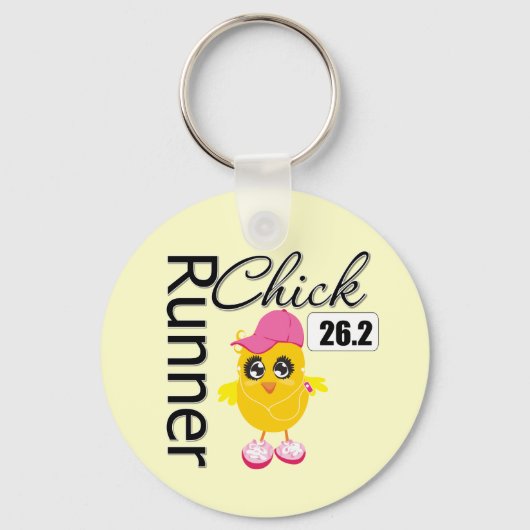 26,2 Miles Marathon Runner Chick Schlüsselanhänger (Vorderseite)