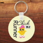 26,2 Miles Marathon Runner Chick Schlüsselanhänger (Vorderseite)