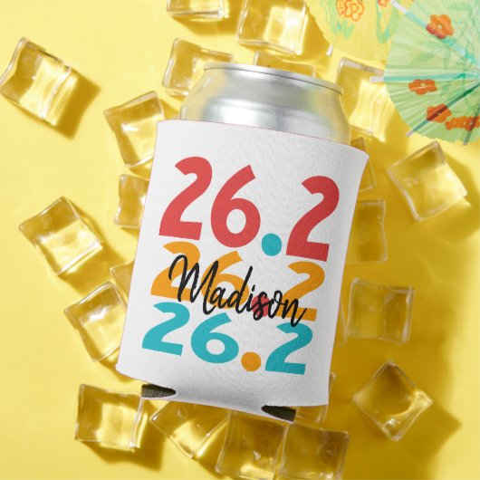 26.2 Personalisierter Marathon Runner Thema bunt Dosenkühler (In Situ Sommer)
