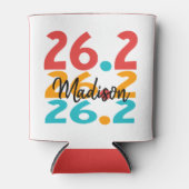 26.2 Personalisierter Marathon Runner Thema bunt Dosenkühler (Vorderseite)