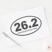26.2 twentysixtwo.com ovaler aufkleber (Umschlag)