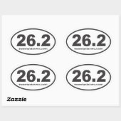 26.2 twentysixtwo.com ovaler aufkleber (Blatt)