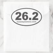 26.2 twentysixtwo.com ovaler aufkleber (Tasche)