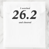 26.2 Uhr und Beifall Ovaler Aufkleber (Tasche)