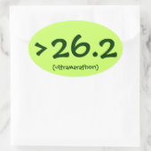 >26,2 (Ultramarathon)-Aufkleber Ovaler Aufkleber (Tasche)