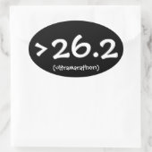 >26,2 (Ultramarathon)-Aufkleber Ovaler Aufkleber (Tasche)