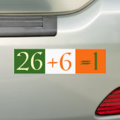 26+6=1 AUTOAUFKLEBER (Auf Auto)