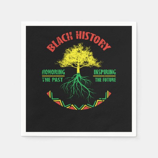 26 Black History Month African Pride Apparel Gesch Serviette (Vorderseite)