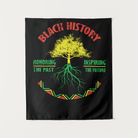 26 Black History Month African Pride Apparel Gesch Wandteppich (Vorderseite)
