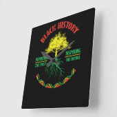 26 Black History Month African Pride Apparel Gift Quadratische Wanduhr (Winkel)