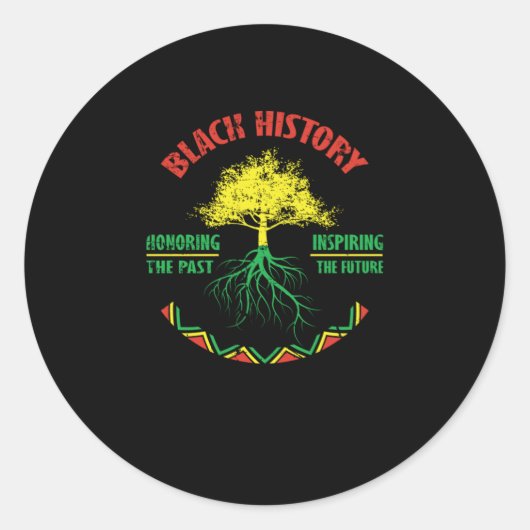 26 Black History Month African Pride Apparel Gift Runder Aufkleber (Vorderseite)