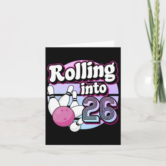 26. Bowling 1. Geburtstag Karte (Vorderseite)