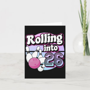 26. Bowling 1. Geburtstag Karte