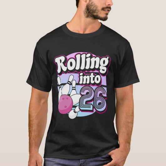 26. Bowling 1. Geburtstag T-Shirt (Vorderseite)