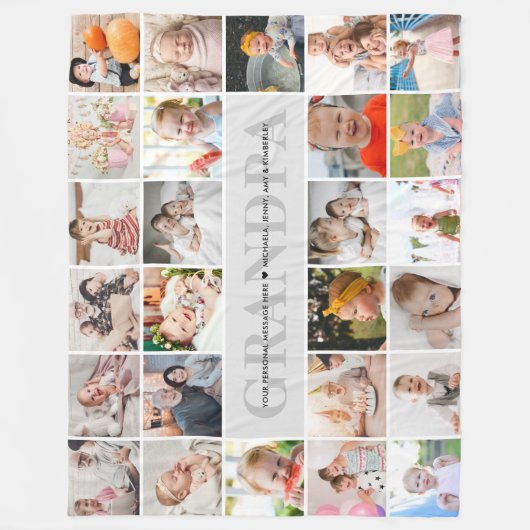 26-Foto-Großpa/Grampy/Grampy-Benutzerdefinierte Me Fleecedecke (Vorderseite)