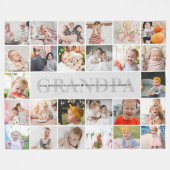26-Foto-Großpa/Grampy/Grampy-Benutzerdefinierte Me Fleecedecke (Vorderseite (Horizontal))