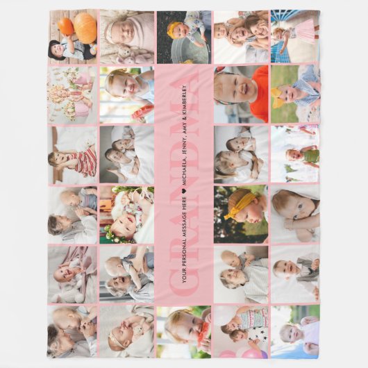 26-Foto-Oma/Oma/Nana/andere benutzerdefinierte Mel Fleecedecke (Vorderseite)