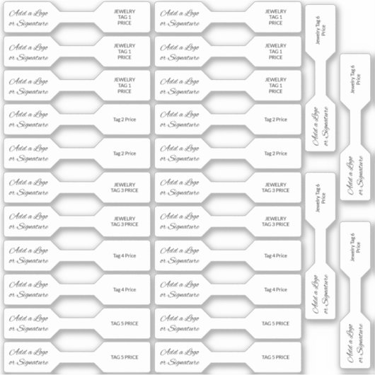 26 Foto-Schmuckpreisschilder nach Maß geschnitten Aufkleber (Vorderseite)