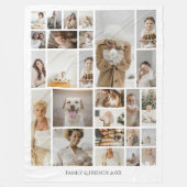 26 Fotocollage-Familie Personalisiert Fleecedecke (Vorderseite)