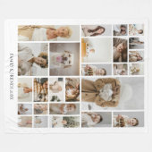 26 Fotocollage-Familie Personalisiert Fleecedecke (Vorderseite (Horizontal))
