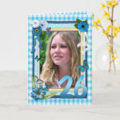 26. Fotokarte zum Geburtstag Karte (Gelbe Blume)