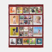 26 Fotomaterial Template Modernes, trendiges Rot Fleecedecke (Vorderseite)