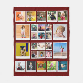 26 Fotomaterial Template Modernes, trendiges Rot Fleecedecke