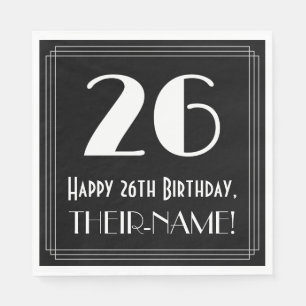 26. Geburtstag ~ Art Deco Inspiriert Look "26", Na Serviette