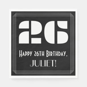 26. Geburtstag: Art Deco Inspiriert Look "26" + Na Serviette