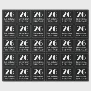 26. Geburtstag - Art Deco inspirierter Look "26", Geschenkpapier