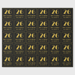 26. Geburtstag ~ Art Deco inspirierter Look "26", Geschenkpapier