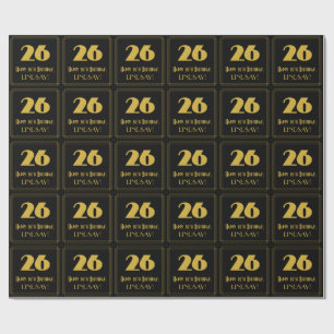26. Geburtstag – Art Deco inspiriertes Aussehen "2 Geschenkpapier