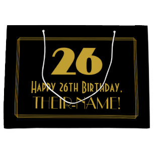 26. Geburtstag — Art Deco inspiriertes Aussehen "2 Große Geschenktüte